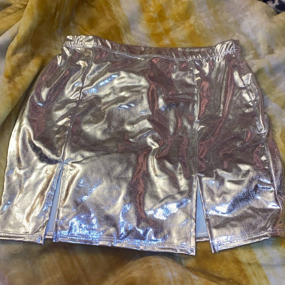 Silver Mini Skirt